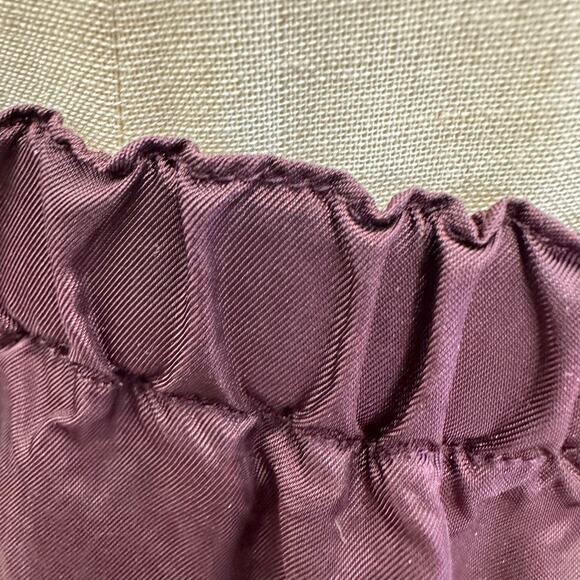 Babette SF satin burgundy wide leg ankle pant size Small Rayon elastic waist - Picture 12 of 16